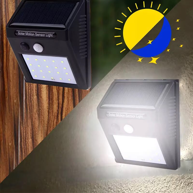 Outdoor Solar Sensor LED Wall Light - Waterproof Motion Security Lamp